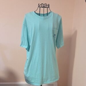 Fish Hippie Cotton Blue Shirt Size L